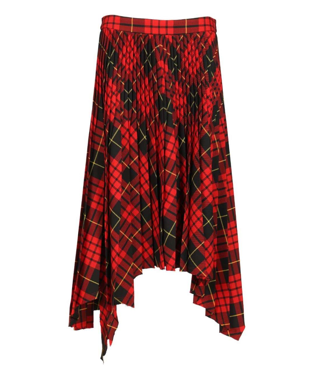 ALEXANDER MCQUEEN Красная шерстяная юбка миди, фото 1