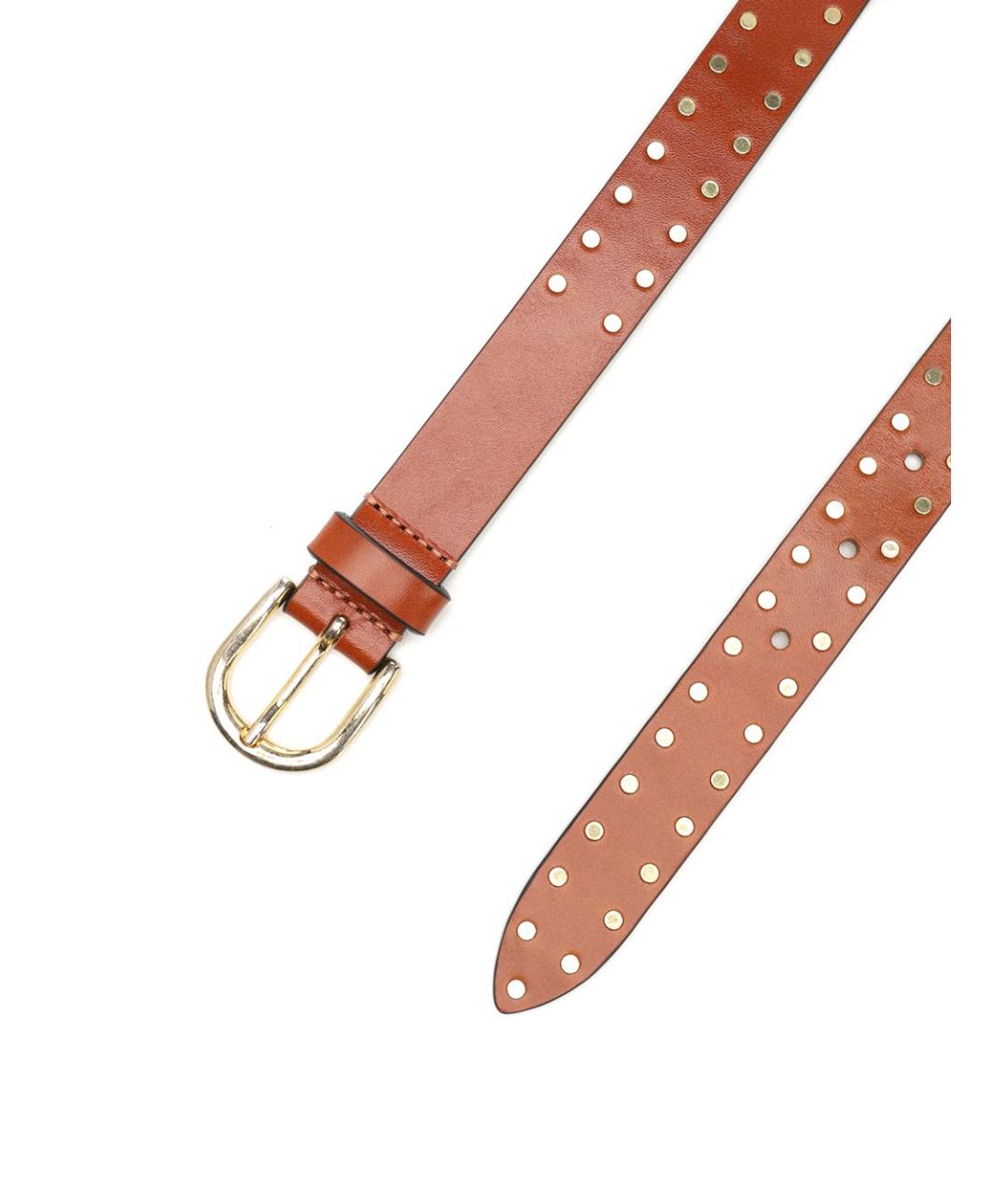 ISABEL MARANT Коричневый кожаный ремень, фото 2