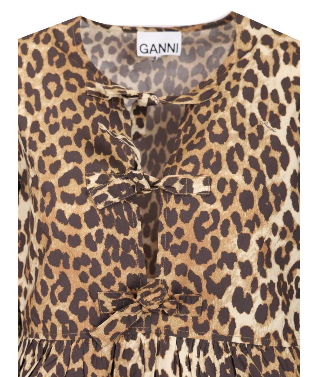 GANNI Мульти хлопковое повседневное платье, фото 4