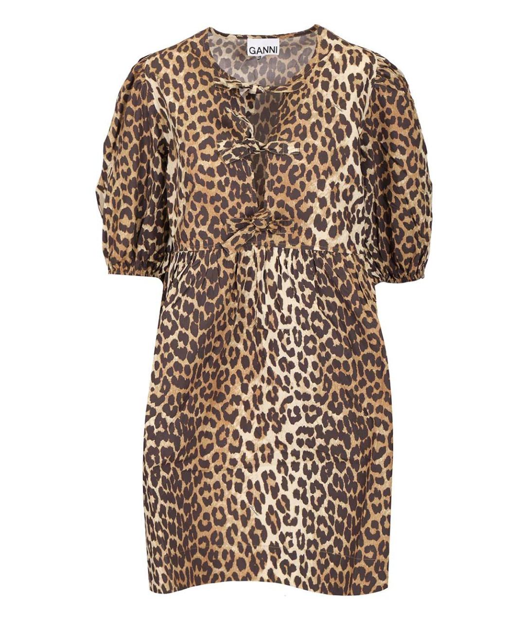 GANNI Мульти хлопковое повседневное платье, фото 1