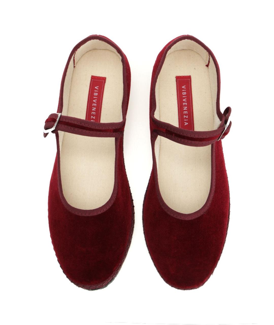 VIBI Бордовые текстильные балетки, фото 5