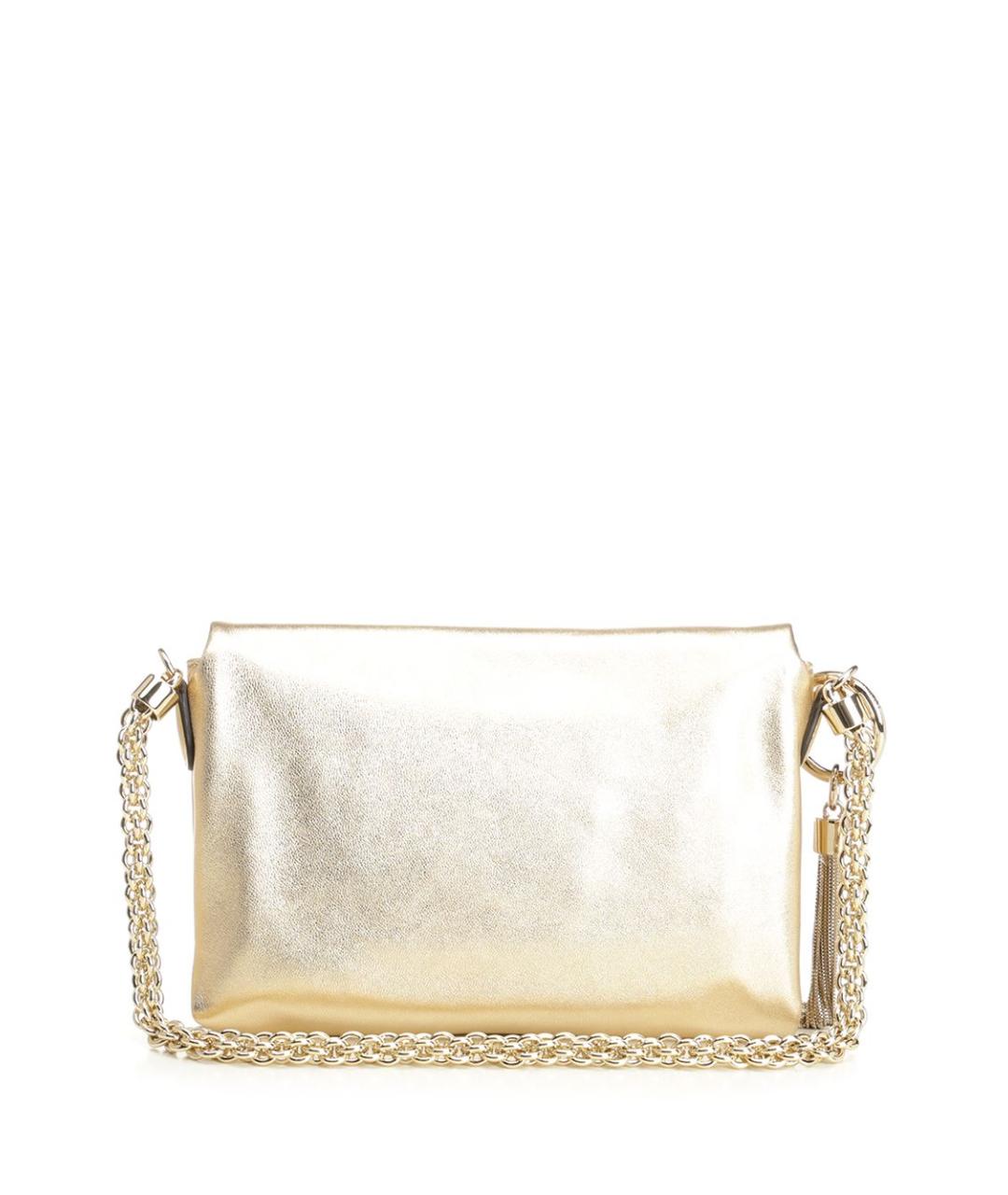 JIMMY CHOO Золотая кожаная сумка через плечо, фото 3
