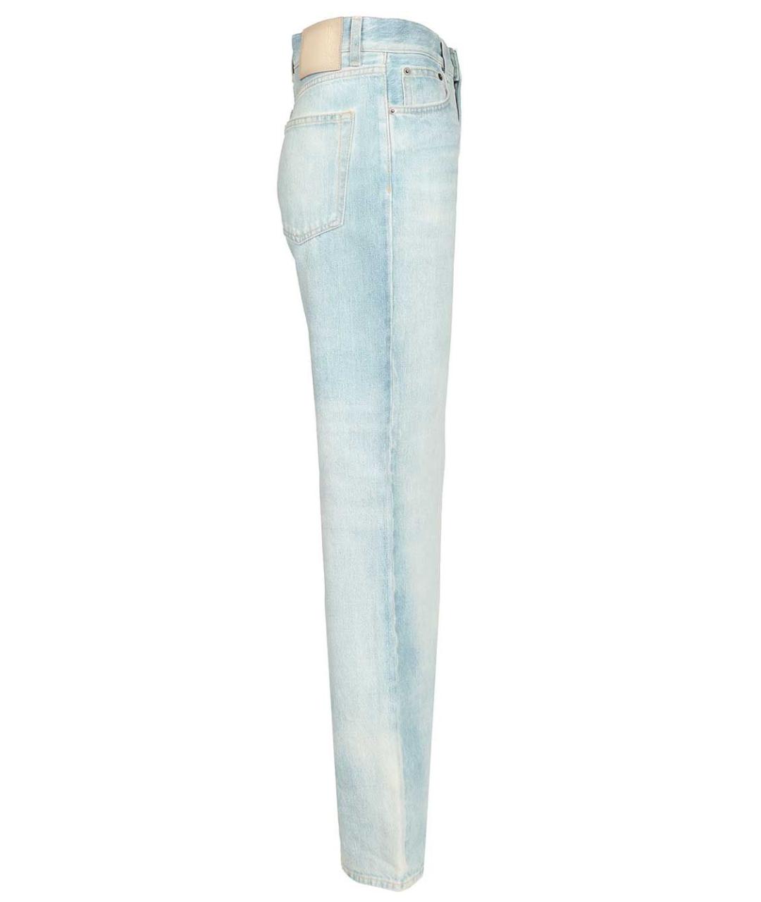 HAIKURE Голубые хлопковые прямые джинсы, фото 3