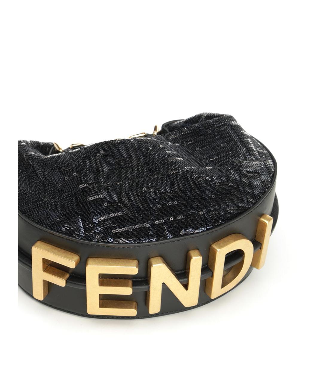 FENDI Синяя хлопковая сумка через плечо, фото 5