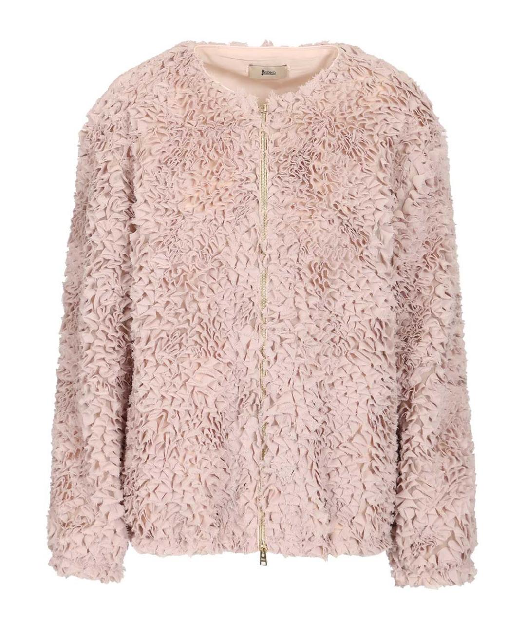 HERNO Розовый полиэстеровый жакет/пиджак, фото 1