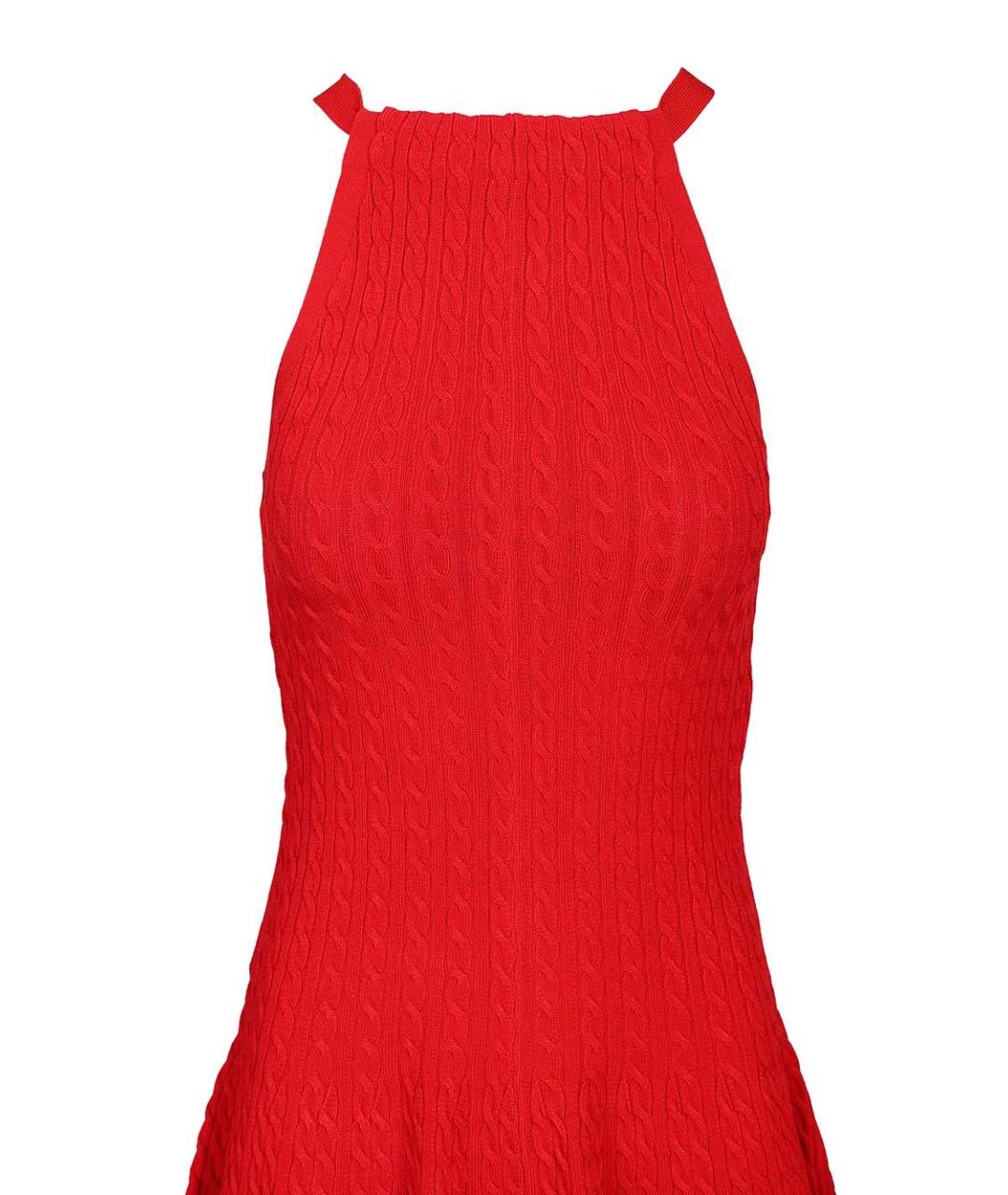 POLO RALPH LAUREN Красное вискозное вечернее платье, фото 4