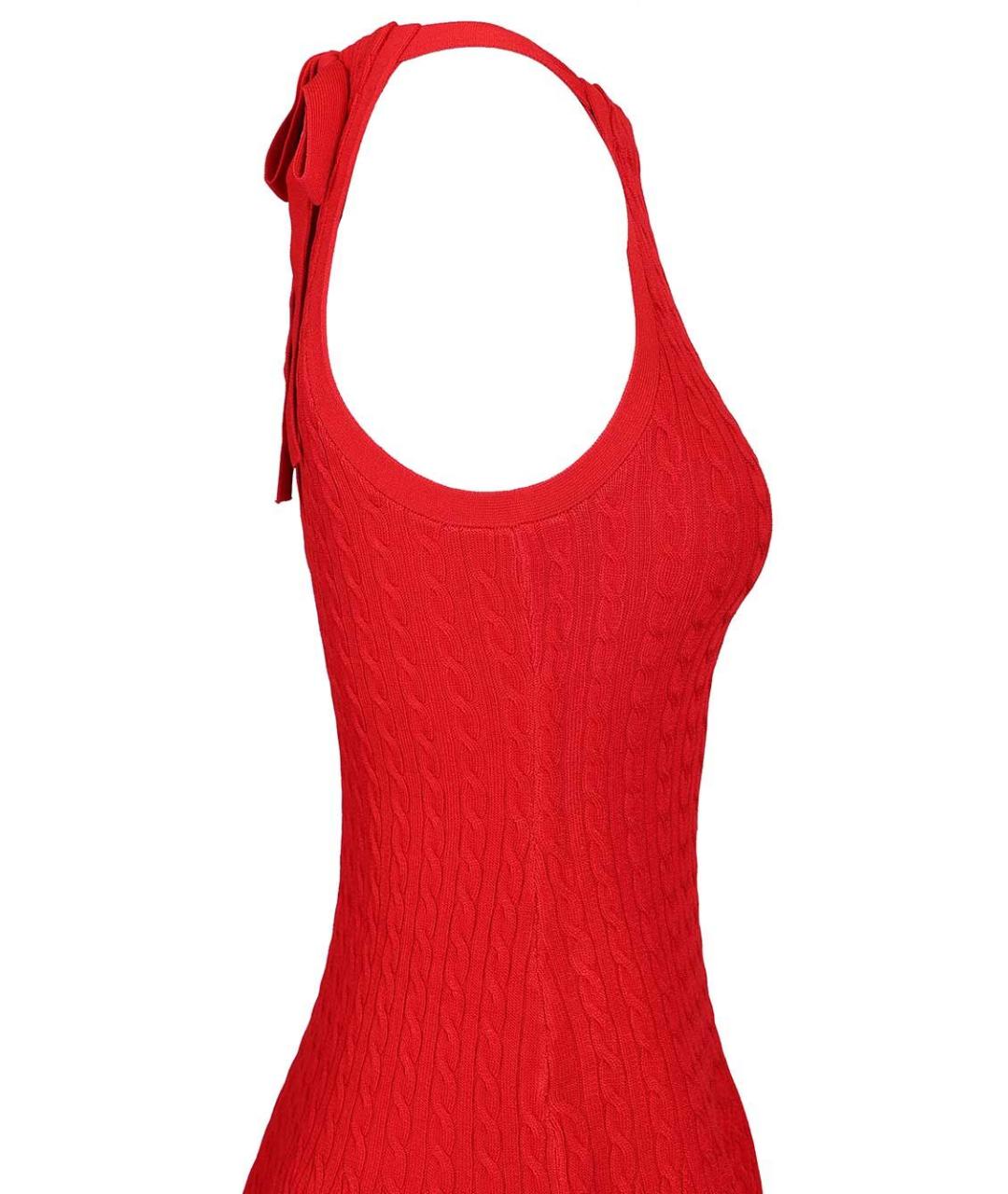 POLO RALPH LAUREN Красное вискозное вечернее платье, фото 5