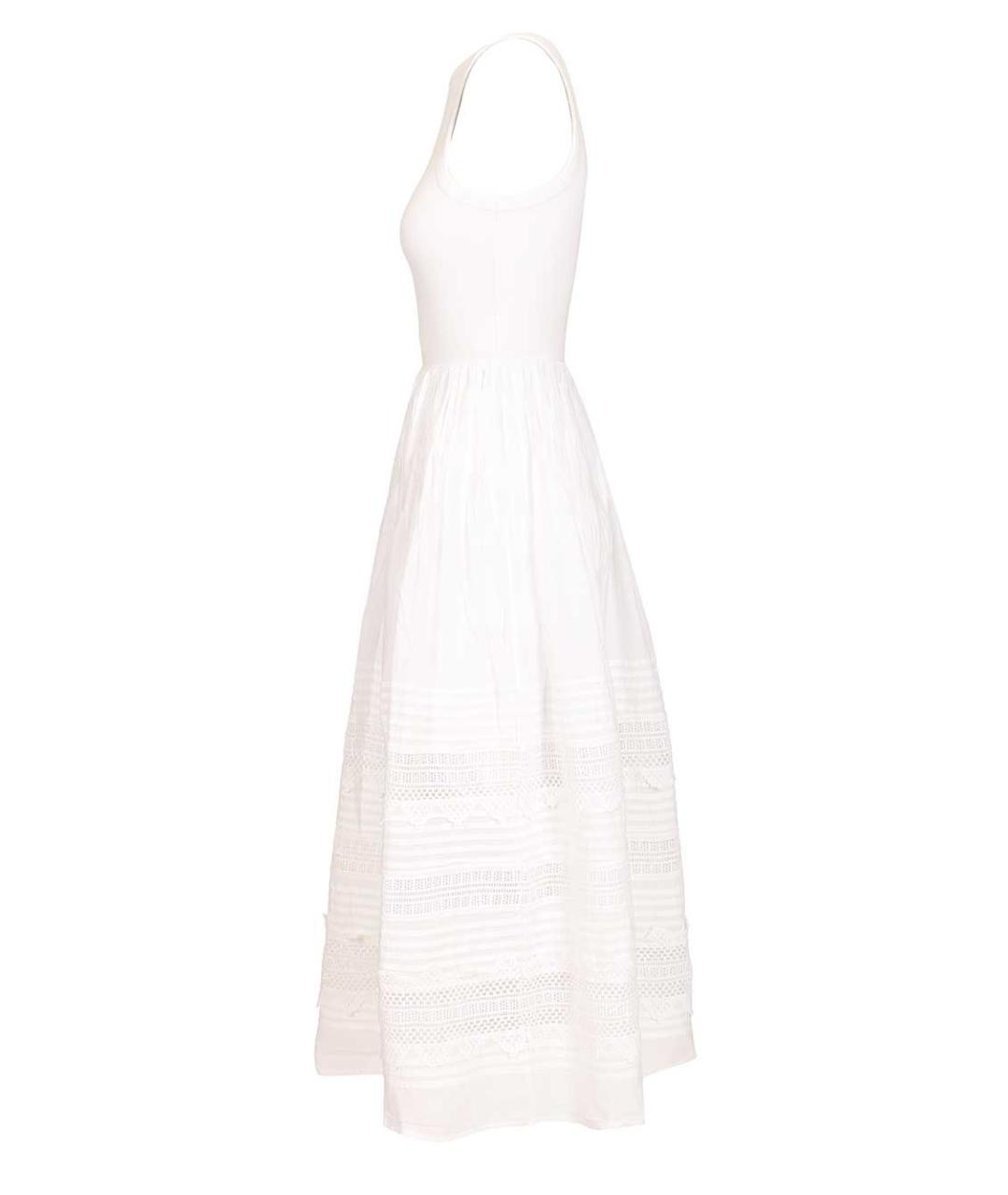 POLO RALPH LAUREN Белое хлопковое повседневное платье, фото 3