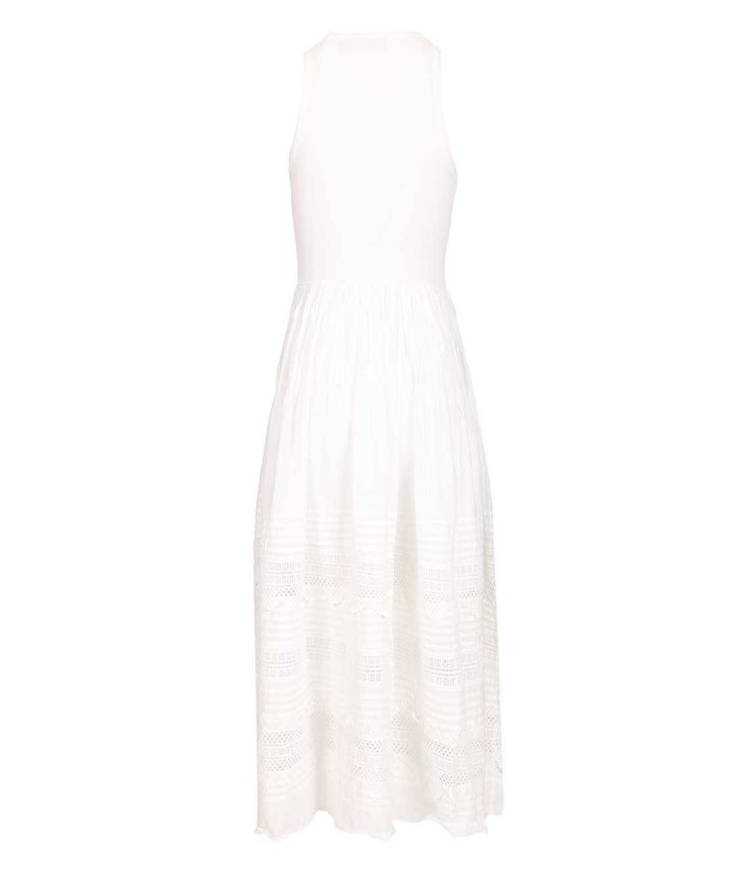 POLO RALPH LAUREN Белое хлопковое повседневное платье, фото 2