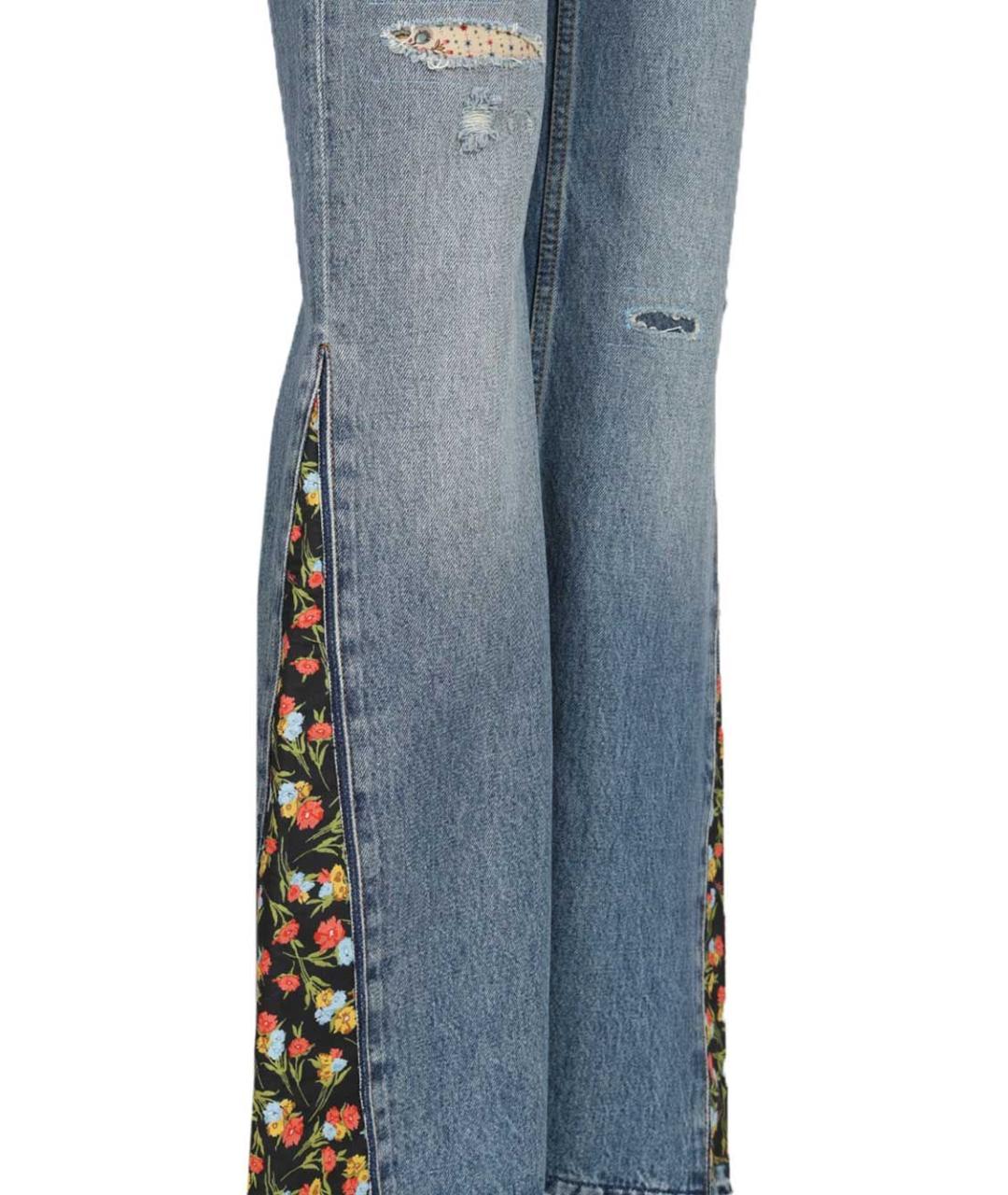 VALENTINO Голубые хлопковые джинсы клеш, фото 5