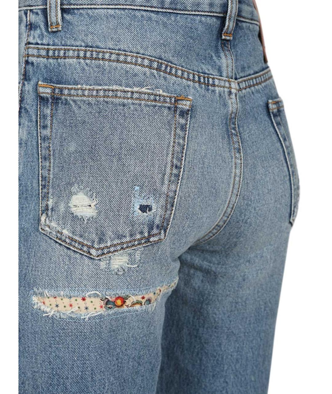 VALENTINO Голубые хлопковые джинсы клеш, фото 6