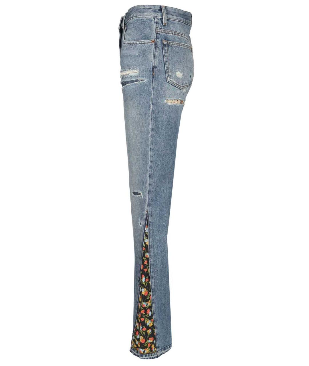 VALENTINO Голубые хлопковые джинсы клеш, фото 3