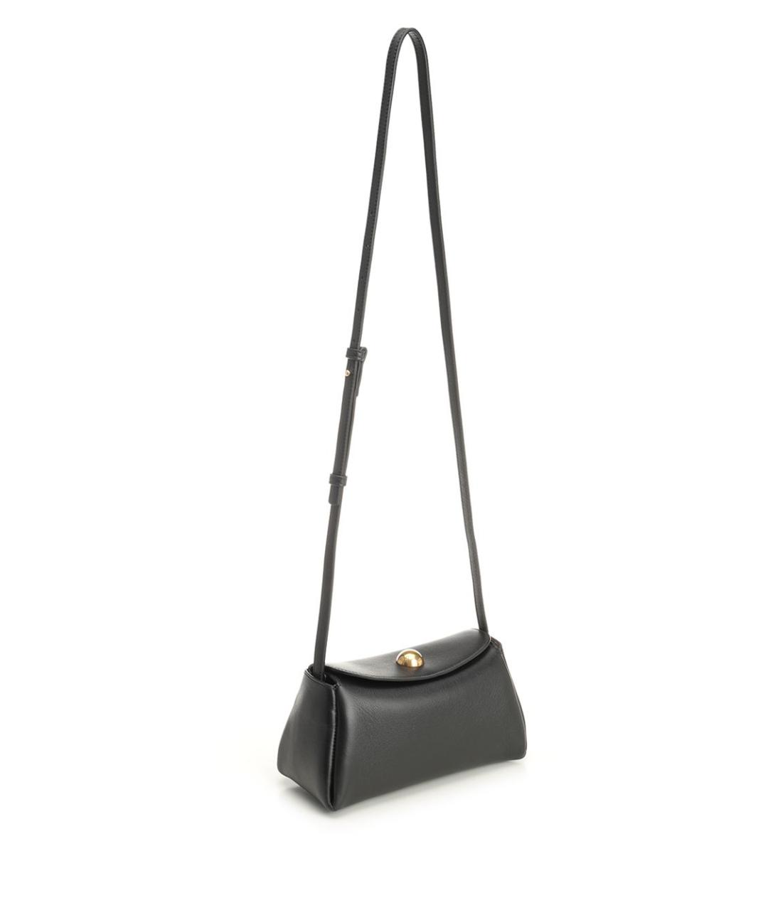 Ami Paris Черная кожаная сумка через плечо, фото 2