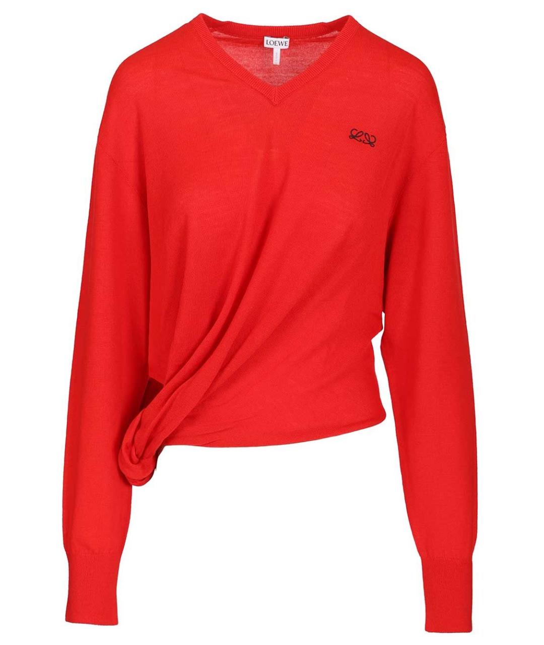 LOEWE Красный шерстяной джемпер / свитер, фото 1