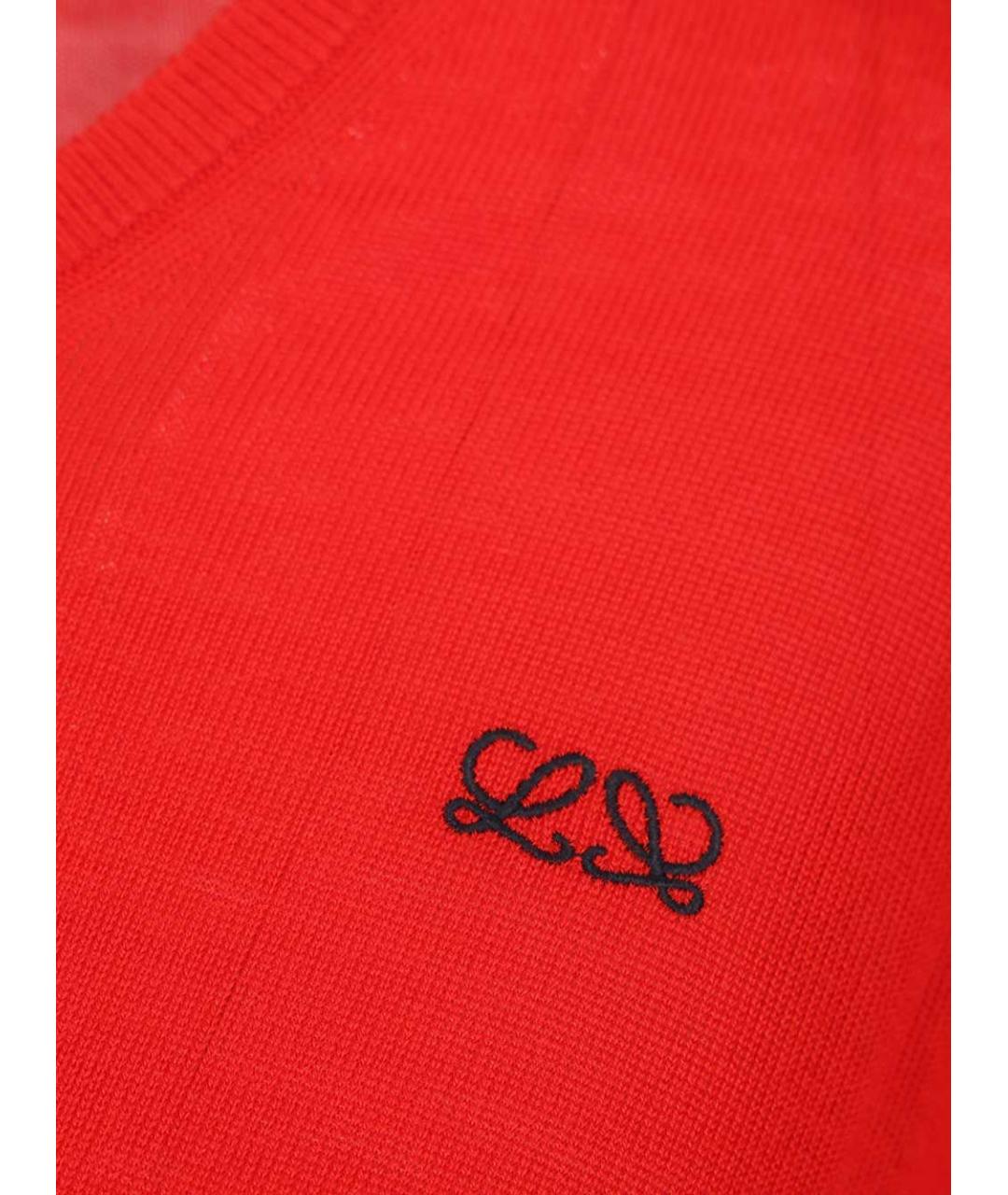 LOEWE Красный шерстяной джемпер / свитер, фото 5