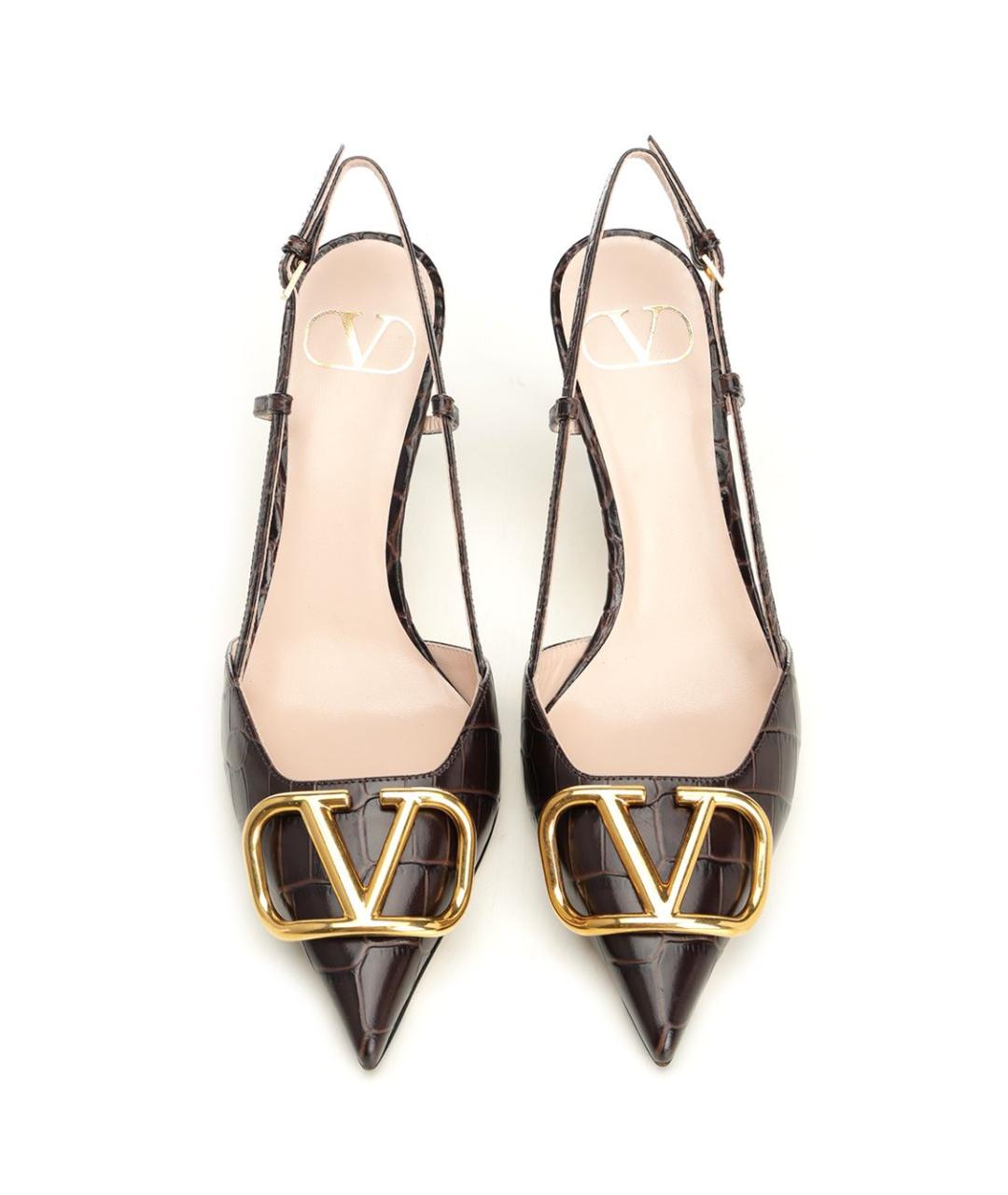 VALENTINO Коричневые кожаные туфли, фото 5