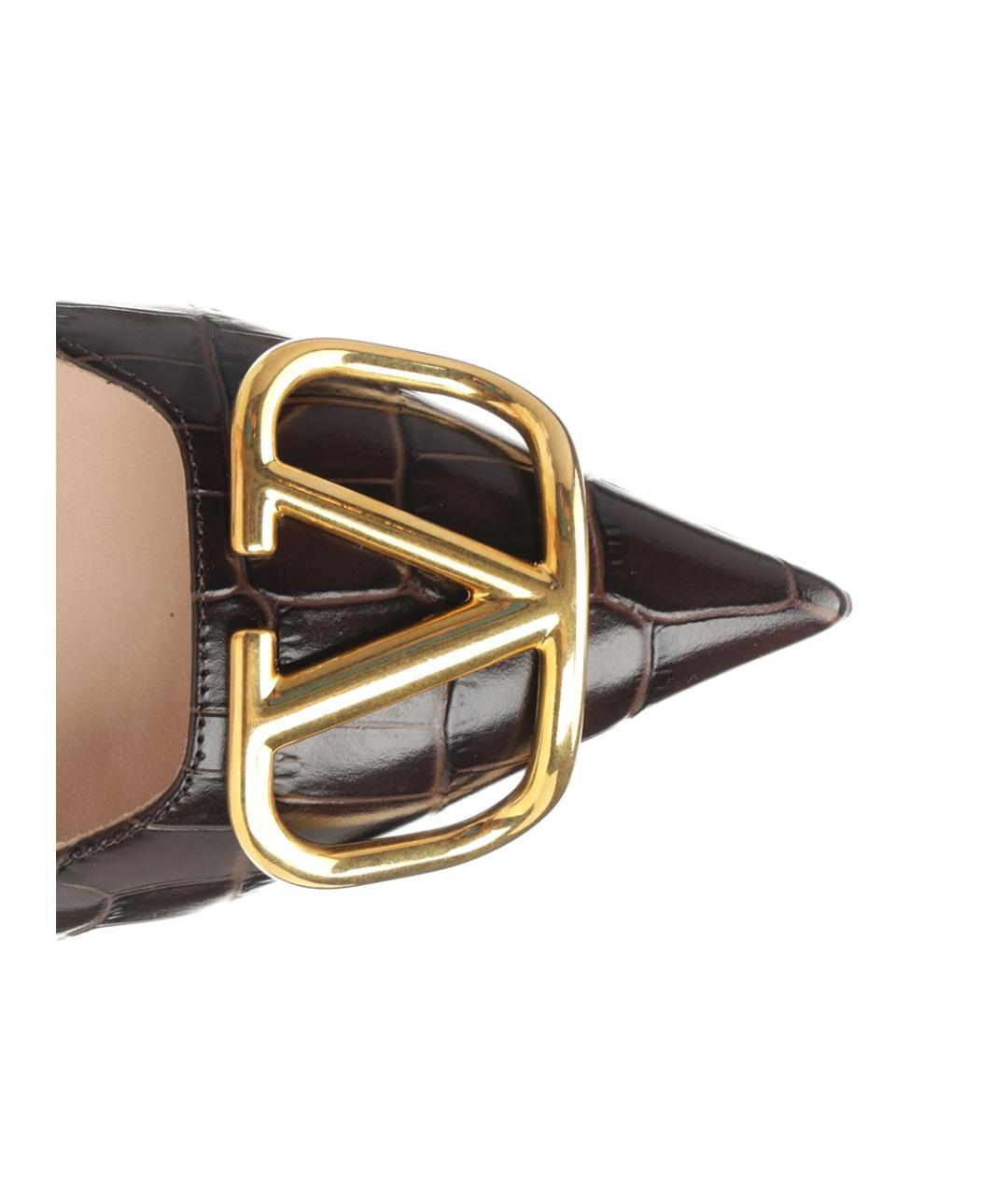 VALENTINO Коричневые кожаные туфли, фото 4