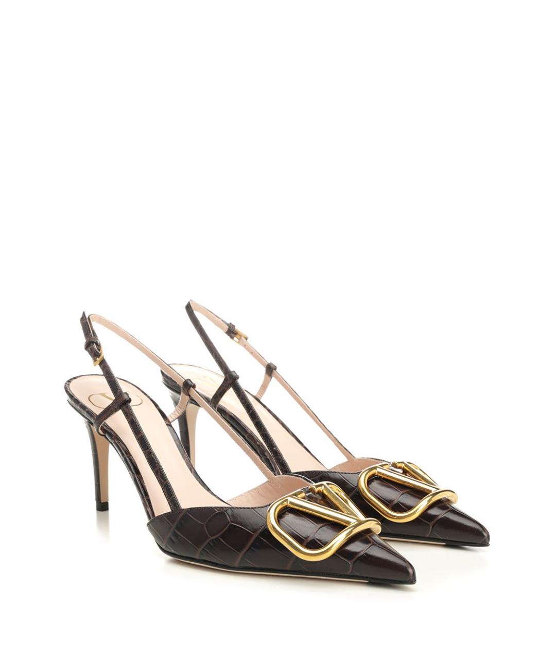 VALENTINO Коричневые кожаные туфли, фото 2