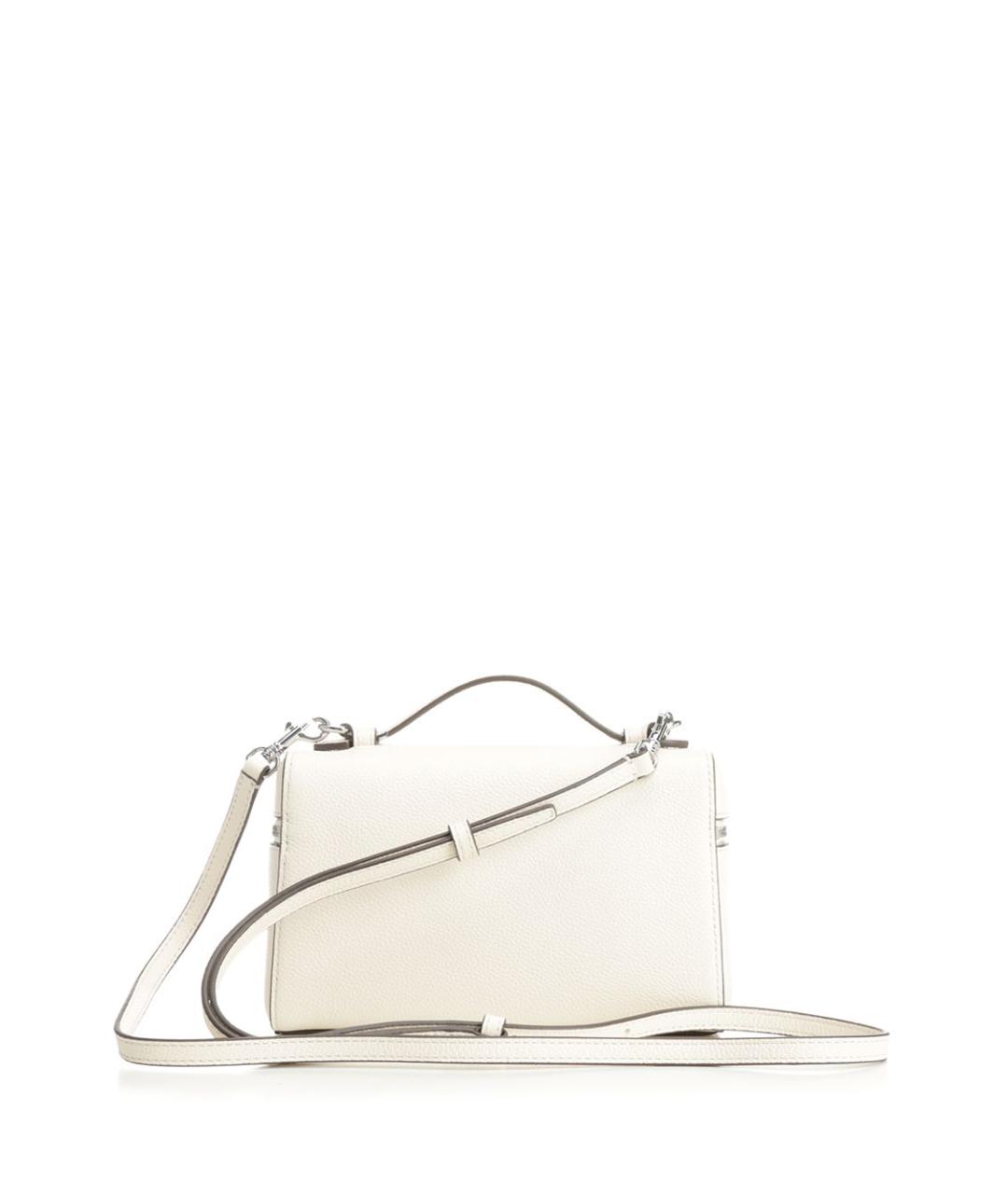 TORY BURCH Белая кожаная сумка с короткими ручками, фото 2