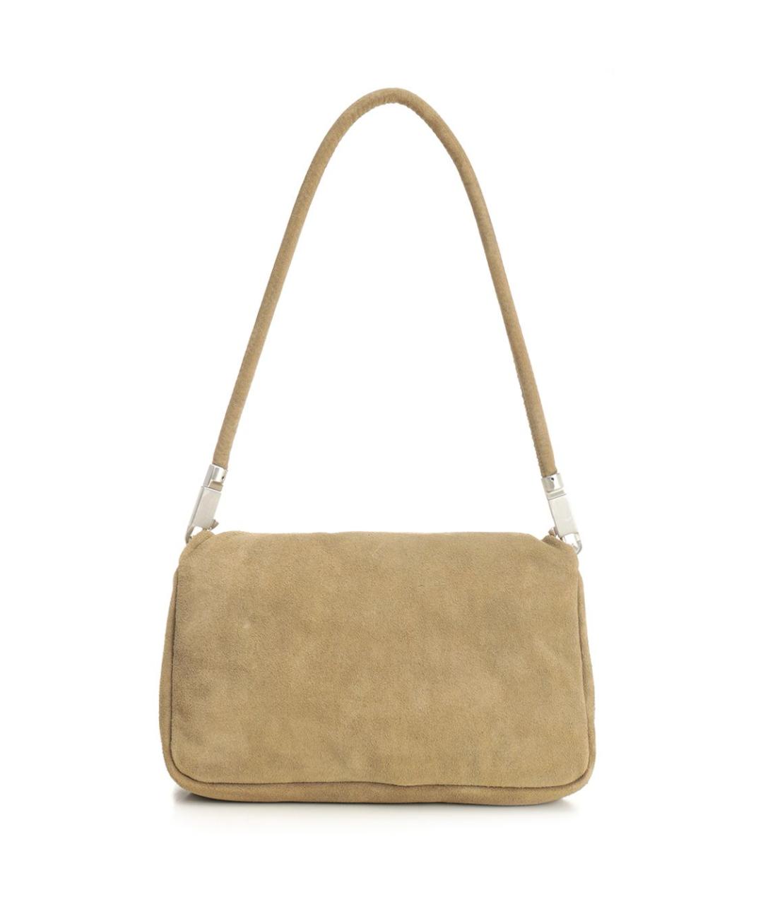 RICK OWENS Бежевая замшевая сумка через плечо, фото 3