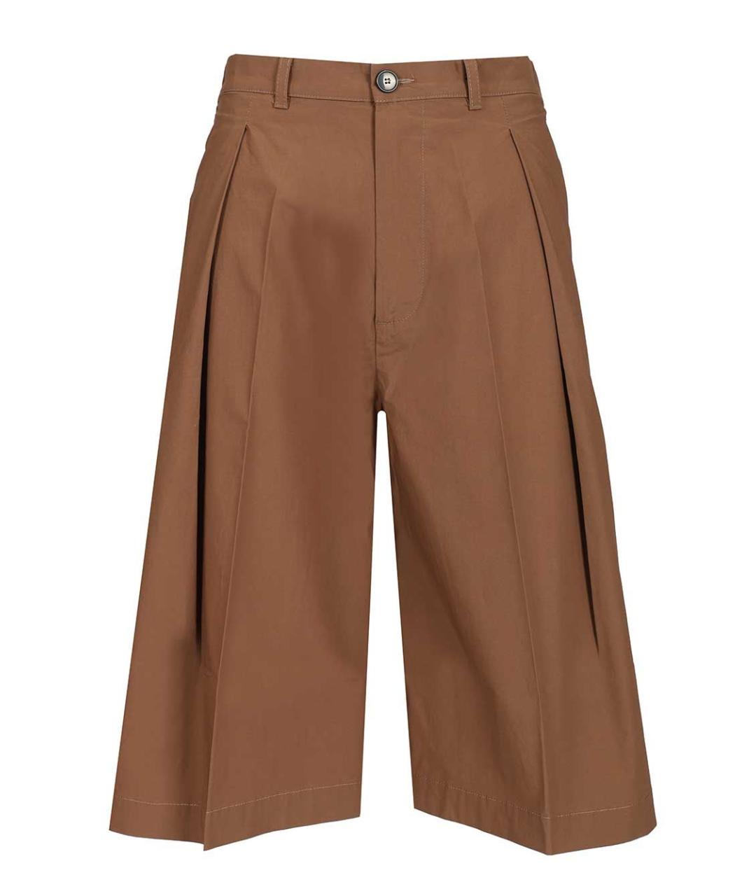 BARENA Коричневые хлопковые шорты, фото 1