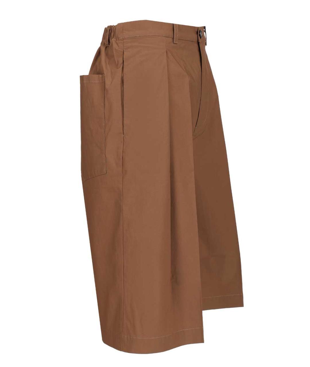 BARENA Коричневые хлопковые шорты, фото 3