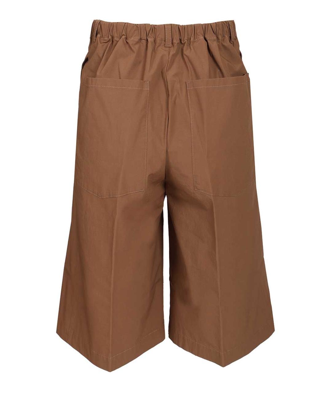 BARENA Коричневые хлопковые шорты, фото 2