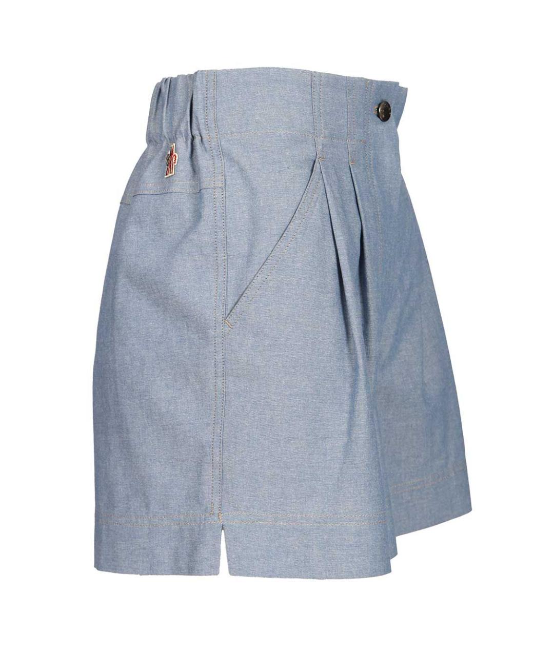 MONCLER GRENOBLE Голубые хлопковые шорты, фото 3