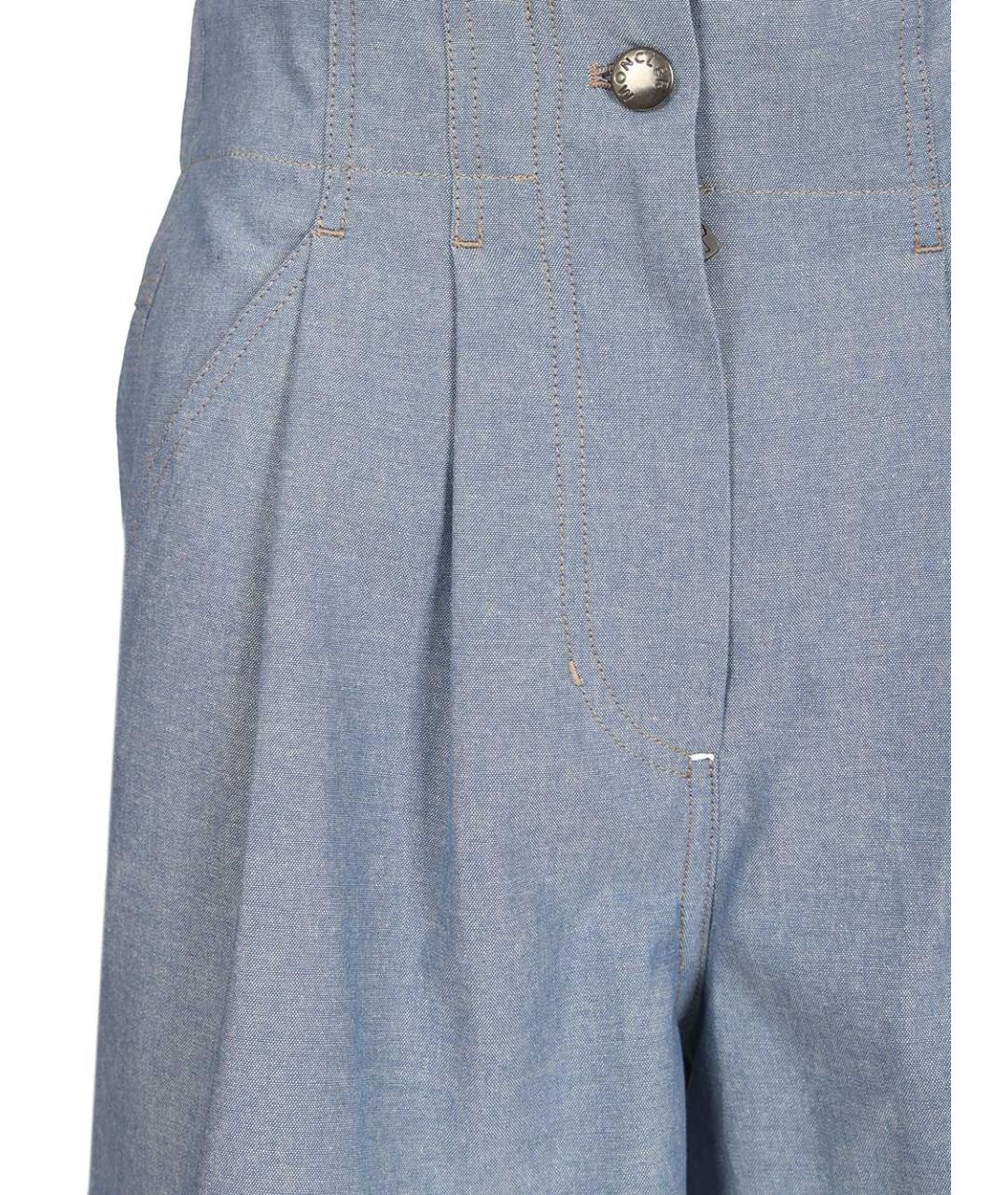 MONCLER GRENOBLE Голубые хлопковые шорты, фото 4