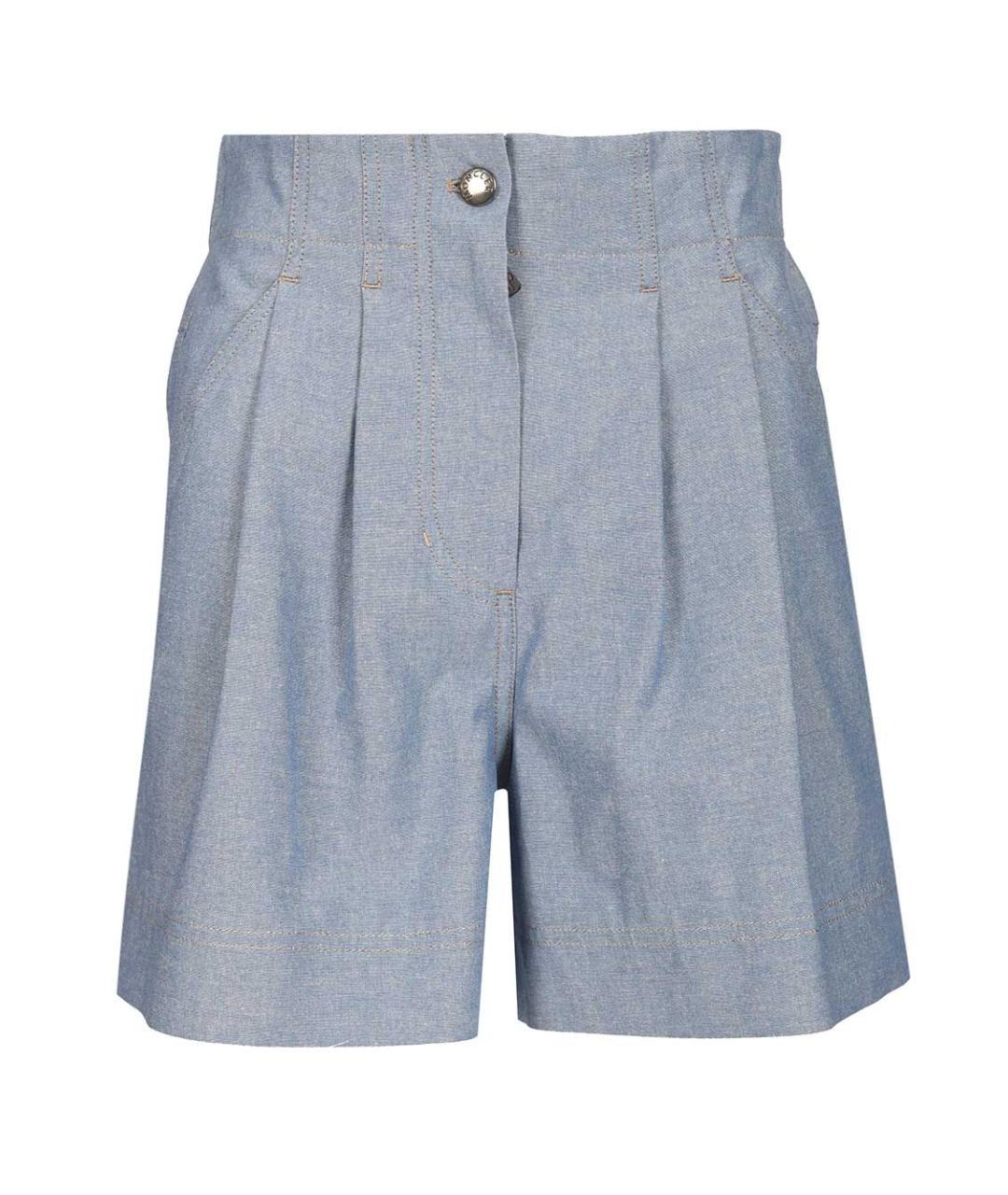 MONCLER GRENOBLE Голубые хлопковые шорты, фото 1