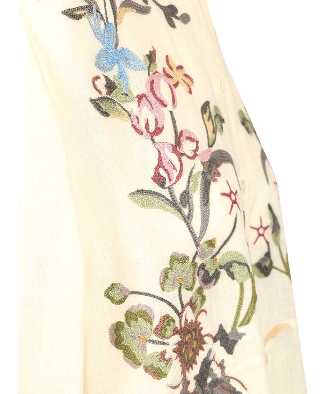 VALENTINO Мульти льняная рубашка, фото 5