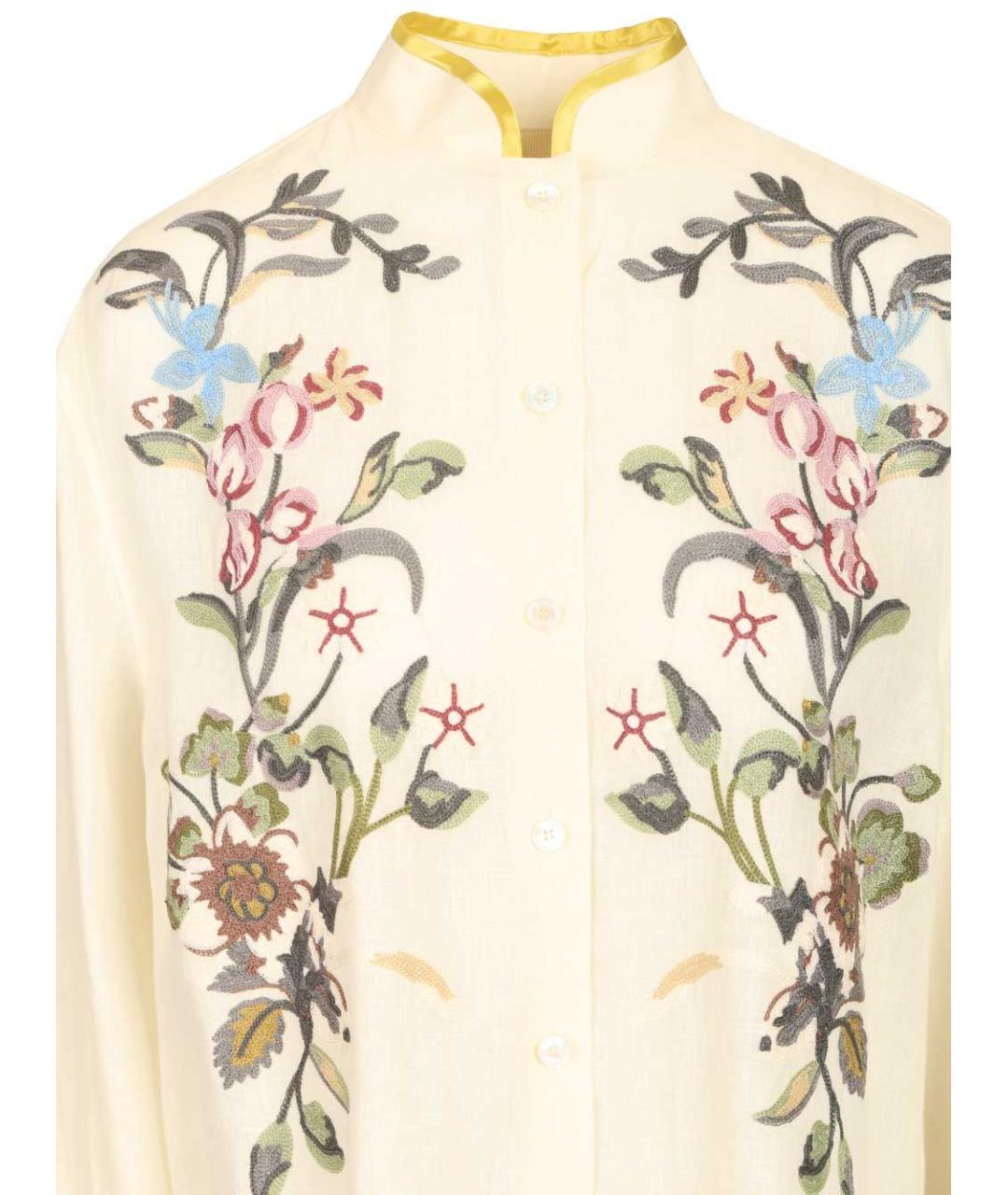 VALENTINO Мульти льняная рубашка, фото 4