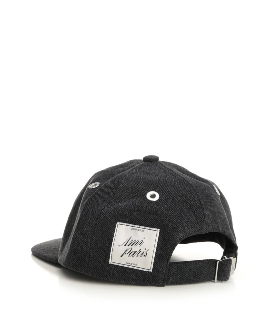 Ami Paris Черная хлопковая кепка/бейсболка, фото 4