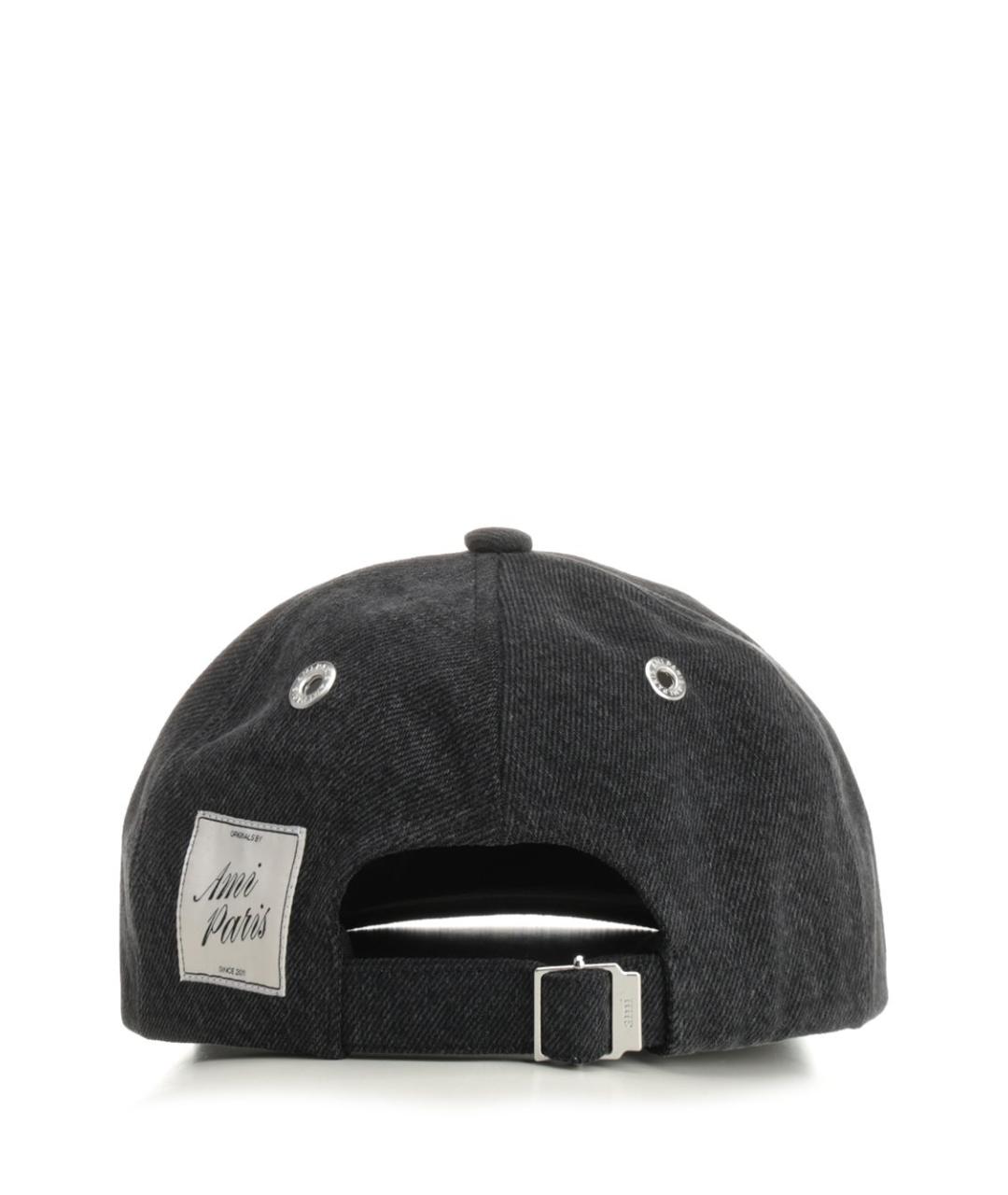 Ami Paris Черная хлопковая кепка/бейсболка, фото 3