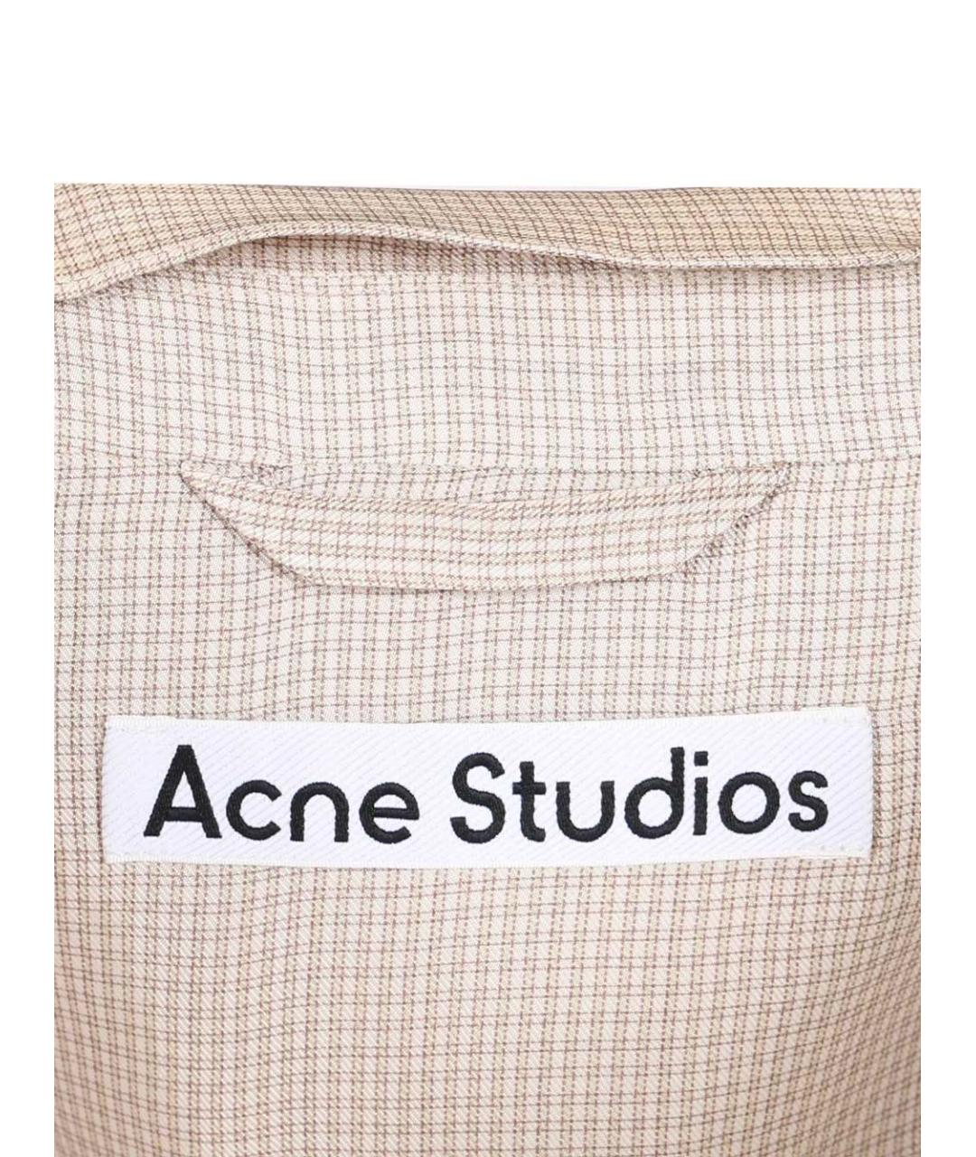 ACNE STUDIOS Бежевый вискозный жакет/пиджак, фото 6