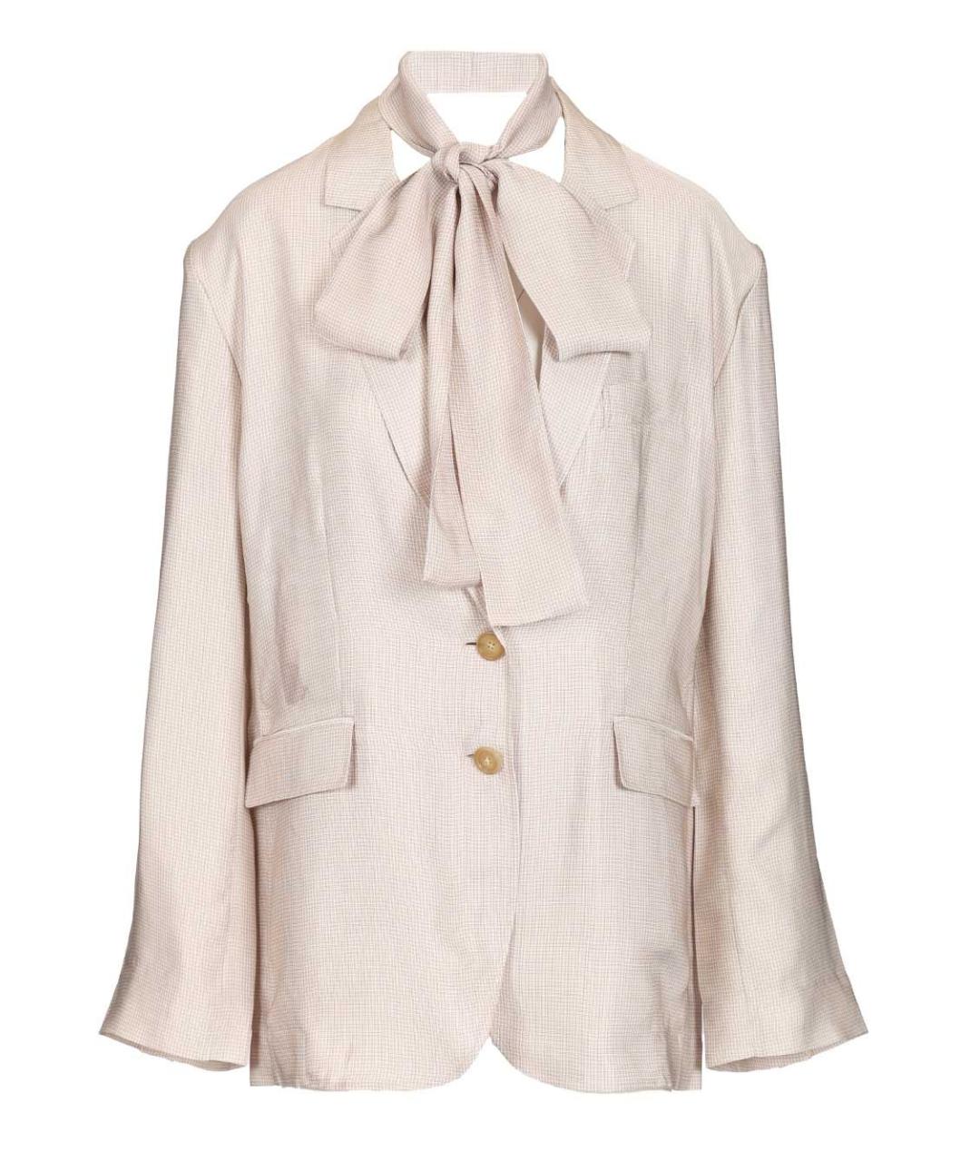 ACNE STUDIOS Бежевый вискозный жакет/пиджак, фото 1