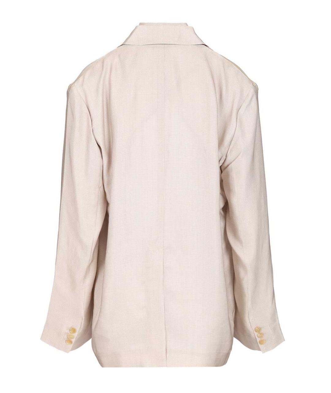 ACNE STUDIOS Бежевый вискозный жакет/пиджак, фото 2