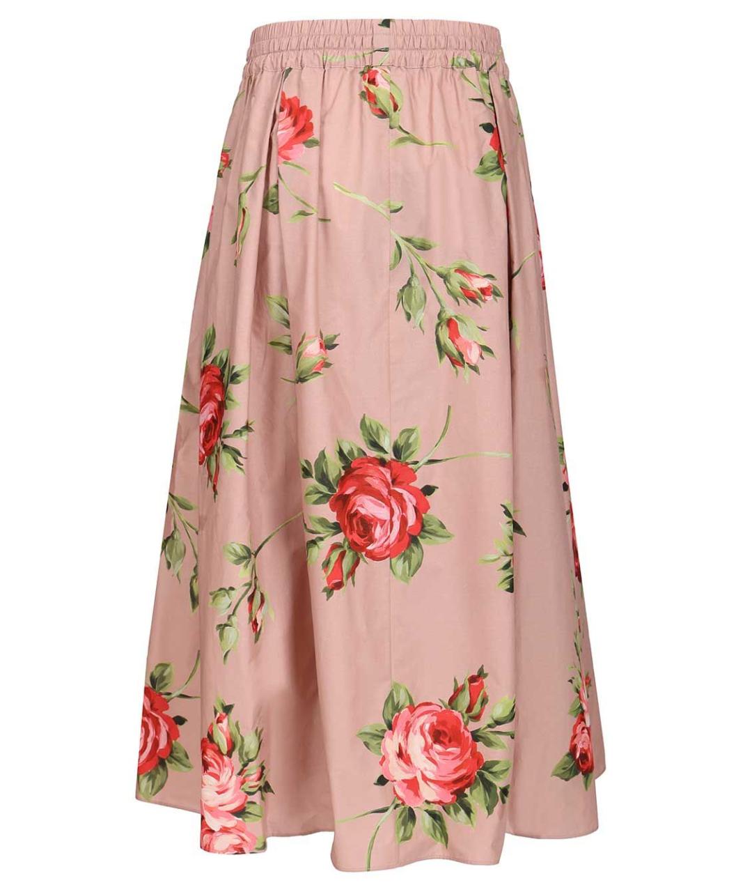 DOLCE&GABBANA Розовая хлопковая юбка миди, фото 2