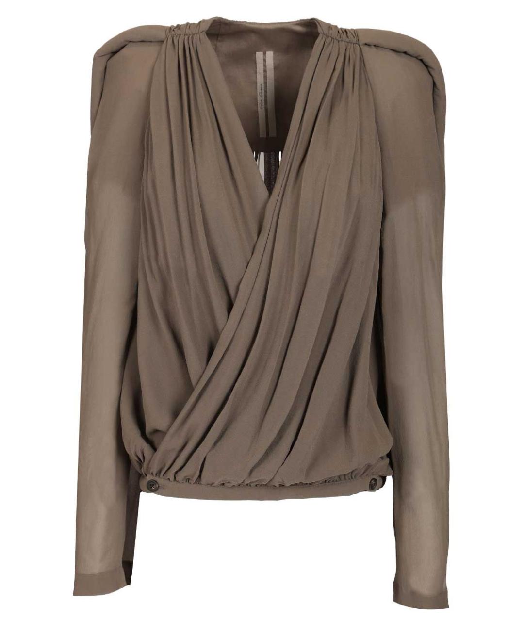 RICK OWENS Серый шелковый жакет/пиджак, фото 1