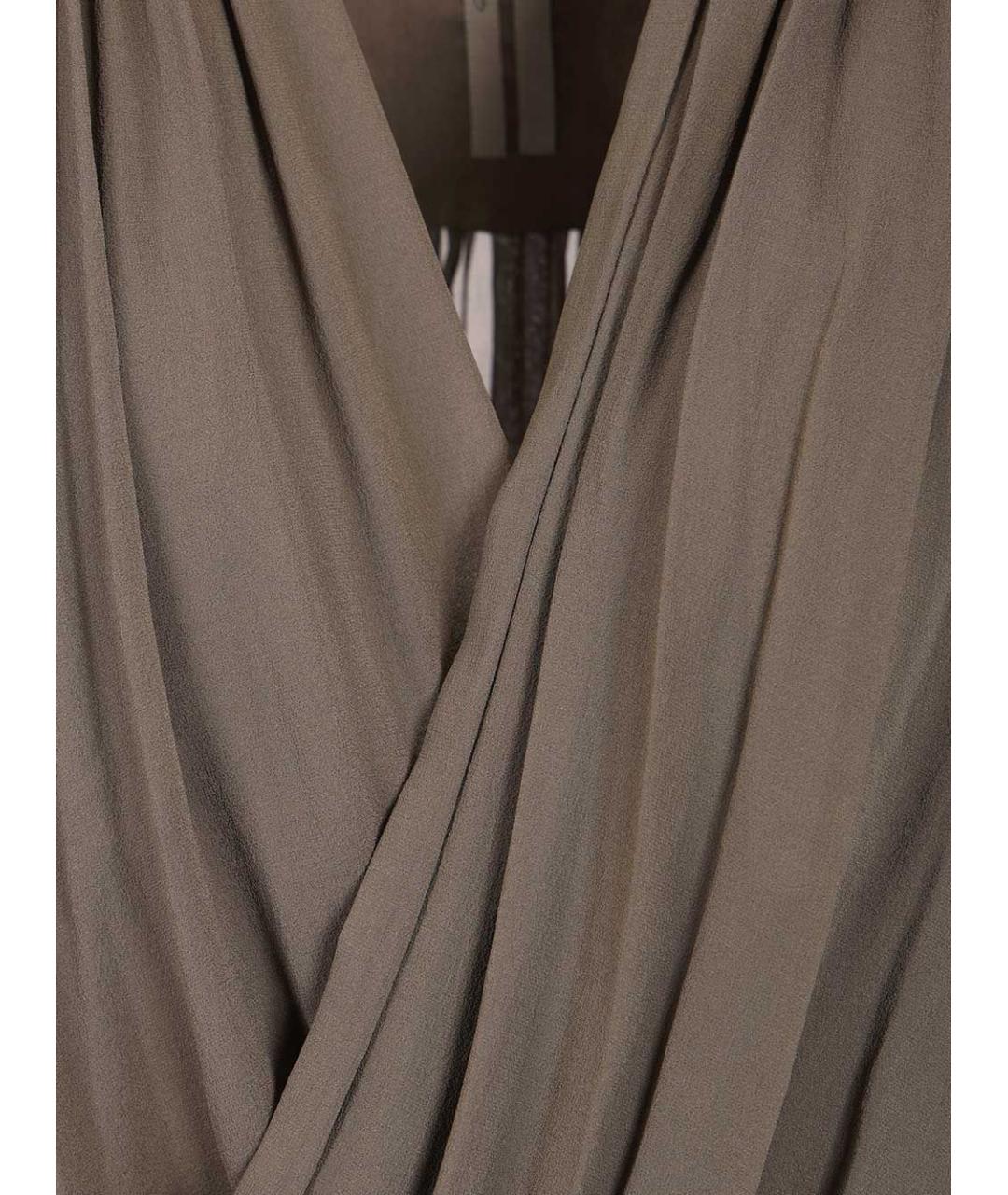 RICK OWENS Серый шелковый жакет/пиджак, фото 4