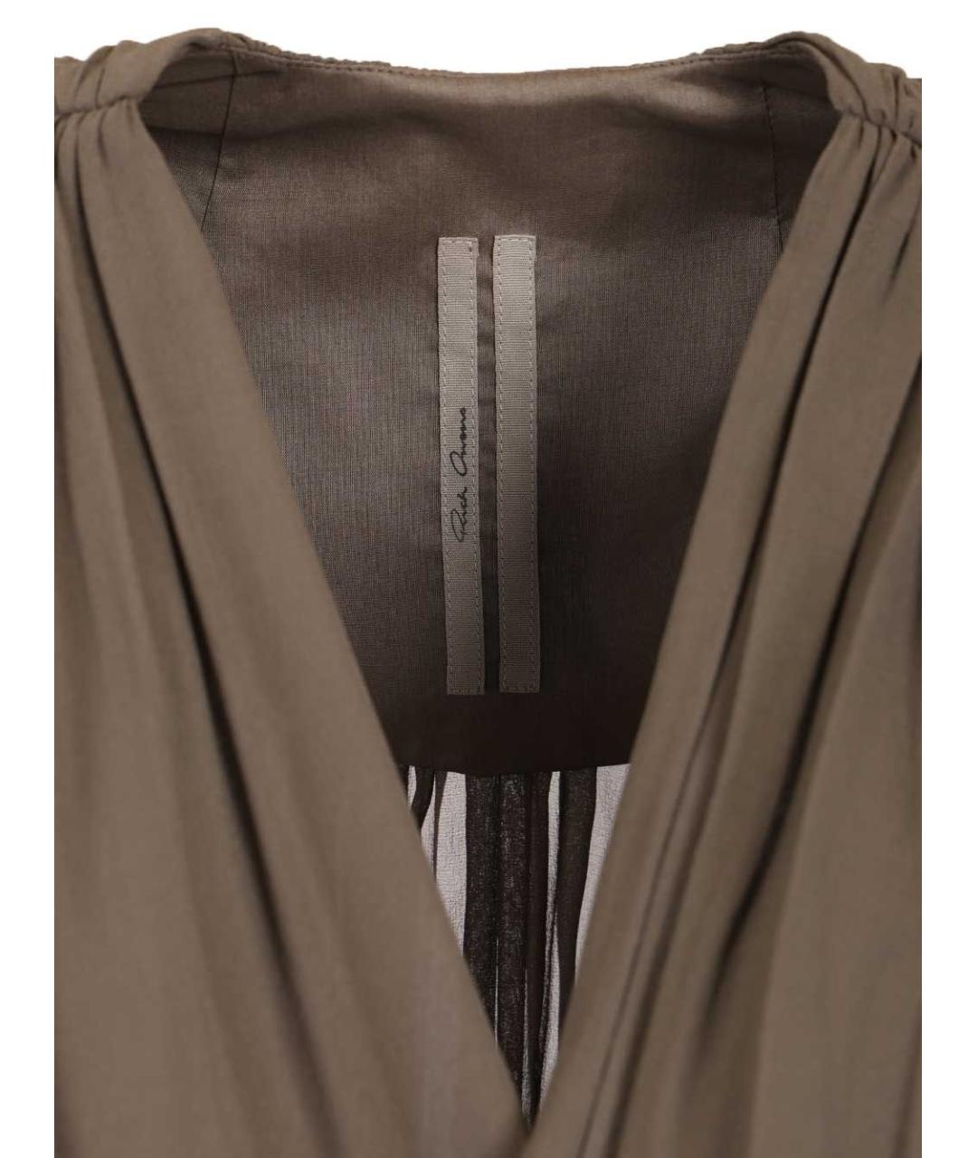 RICK OWENS Серый шелковый жакет/пиджак, фото 6