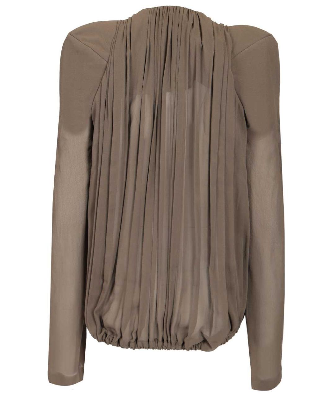 RICK OWENS Серый шелковый жакет/пиджак, фото 2