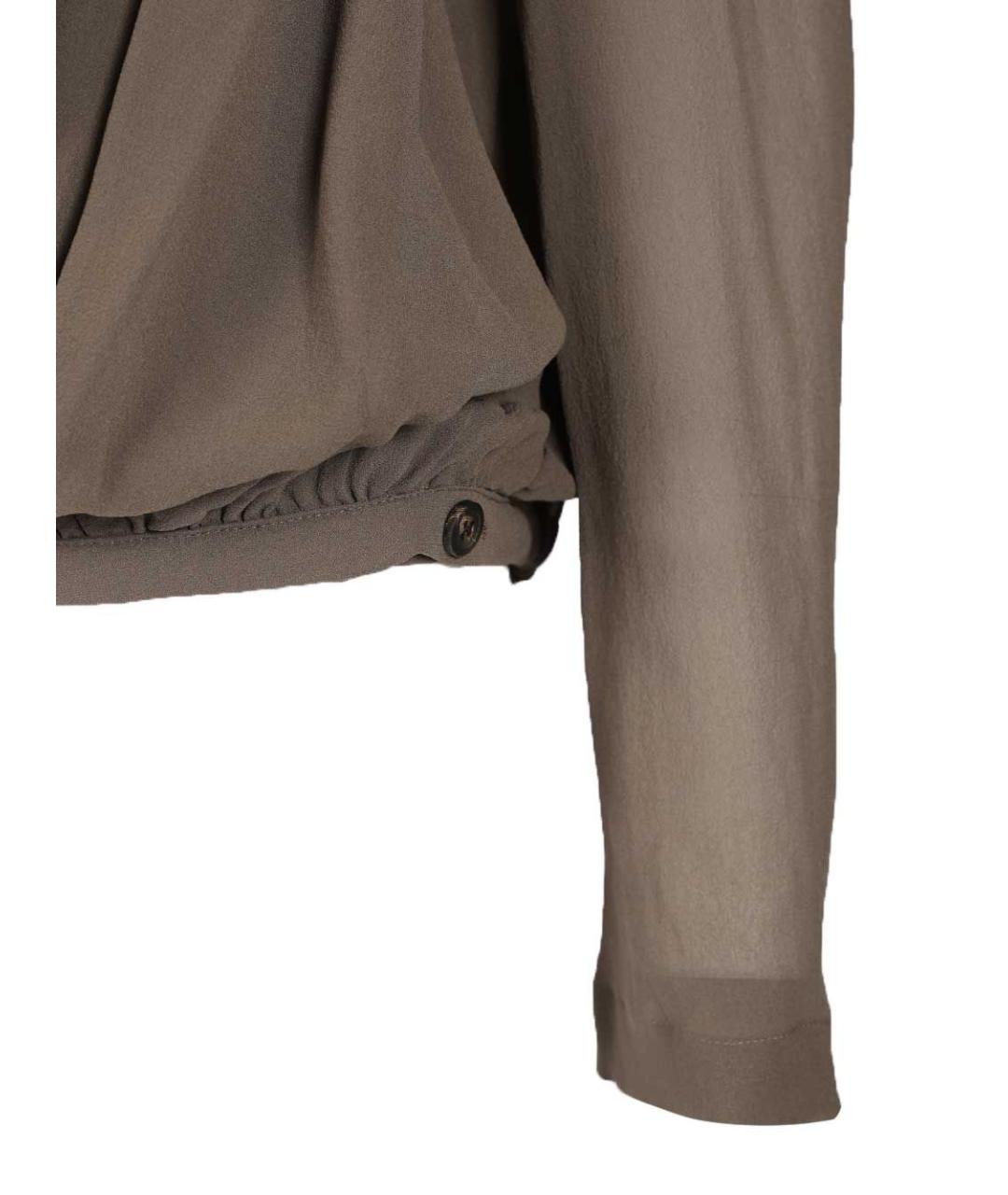 RICK OWENS Серый шелковый жакет/пиджак, фото 5