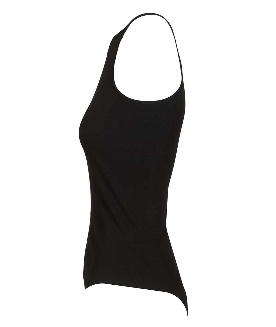 RICK OWENS Черная хлопковая майка, фото 3