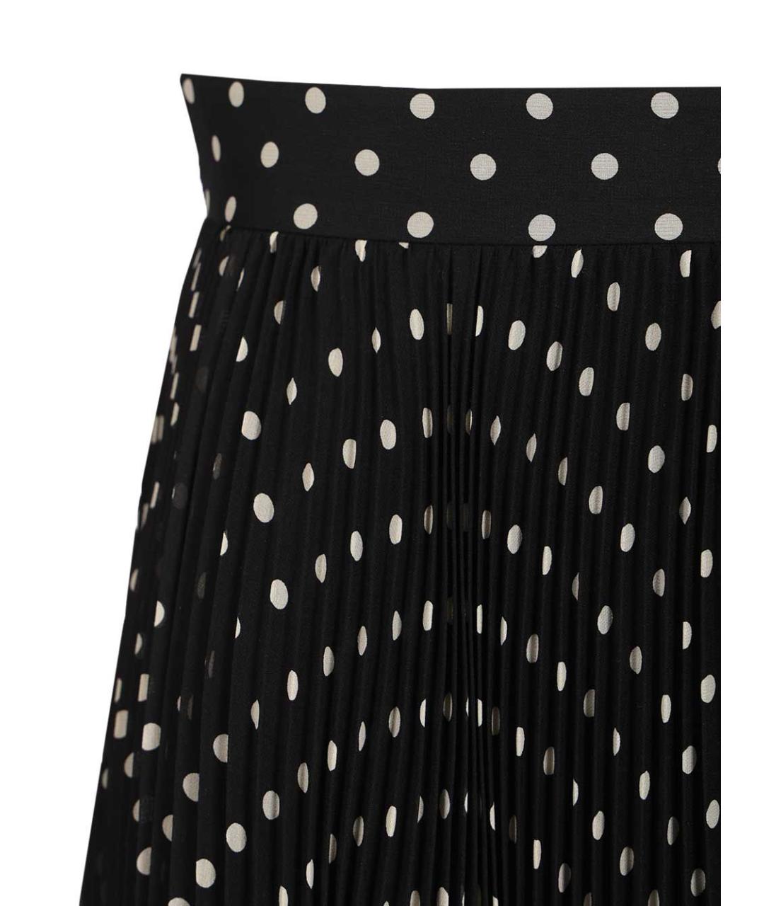 VALENTINO Черная шелковая юбка миди, фото 5