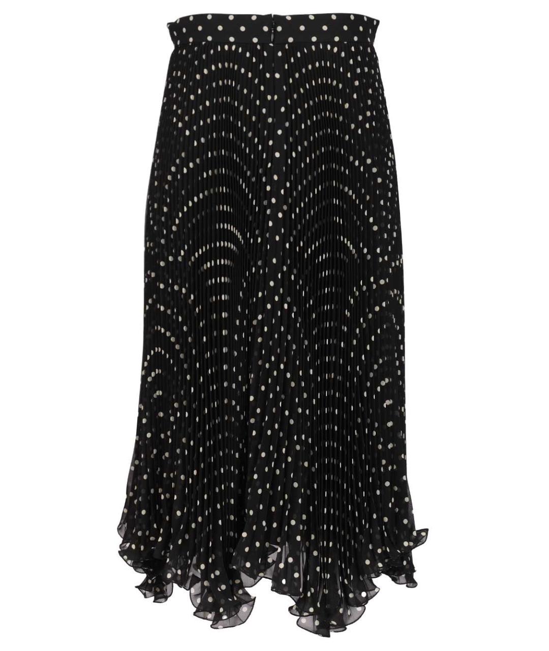 VALENTINO Черная шелковая юбка миди, фото 2