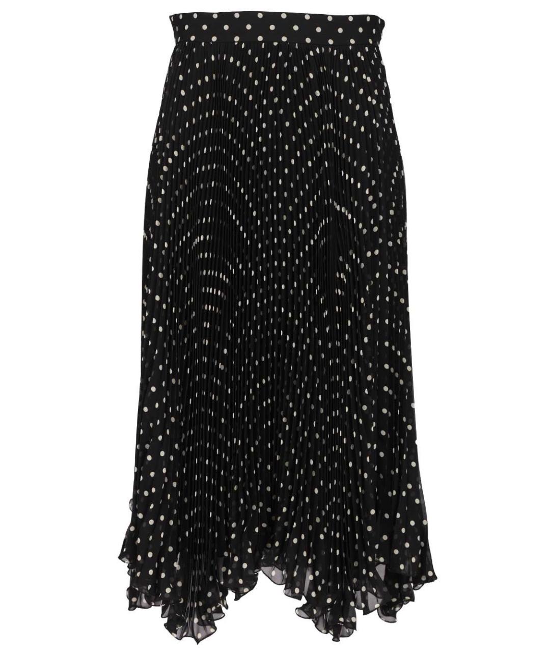 VALENTINO Черная шелковая юбка миди, фото 1