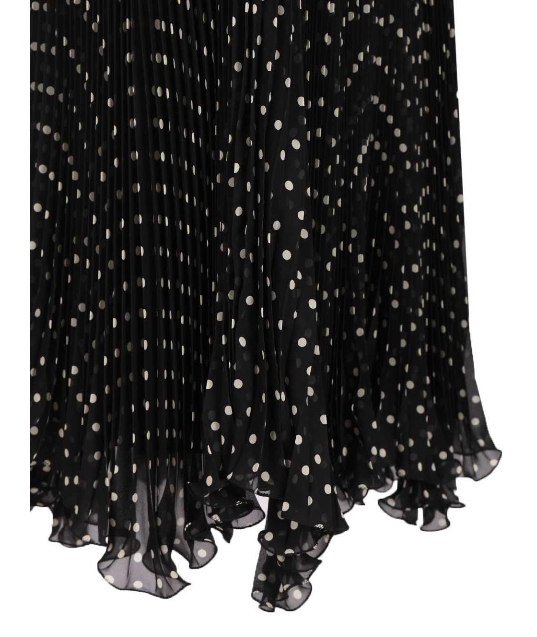 VALENTINO Черная шелковая юбка миди, фото 6