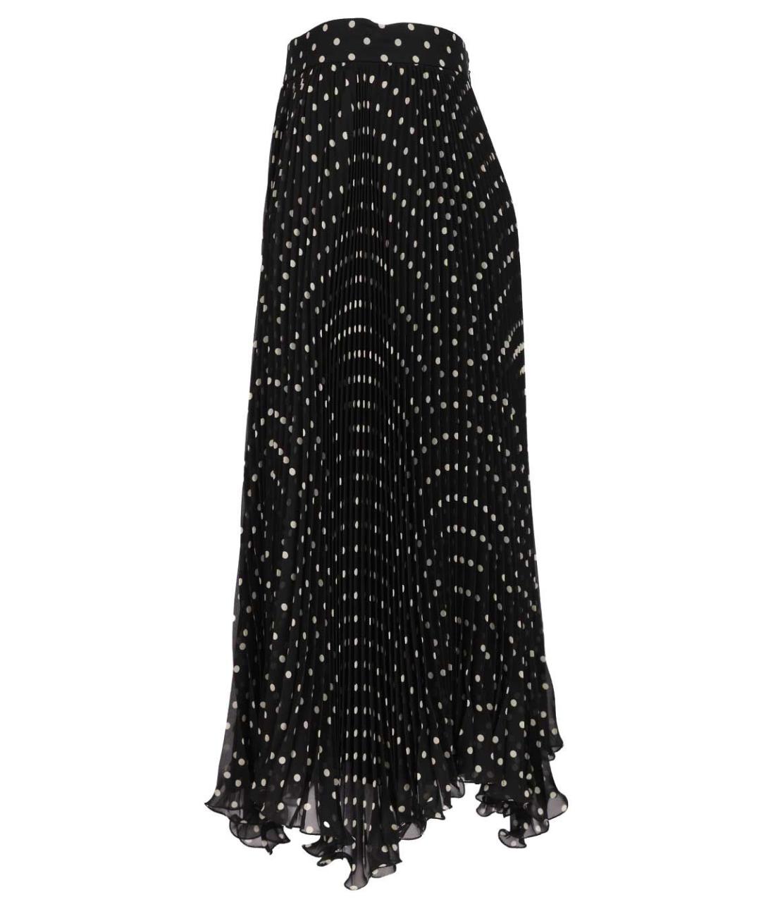 VALENTINO Черная шелковая юбка миди, фото 3