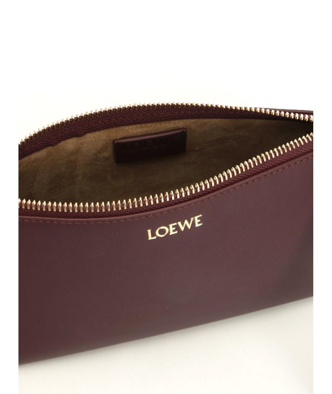 LOEWE Бордовая кожаная сумка через плечо, фото 4